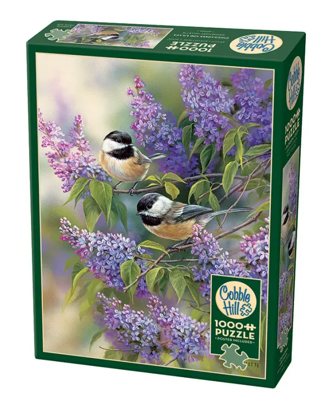 Cobble Hill Chickadees and Lilacs puzzle 1000 piese păsări