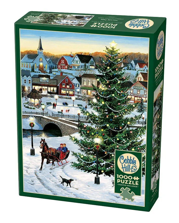 Cobble Hill Village Tree puzzle 1000 piese Crăciun
