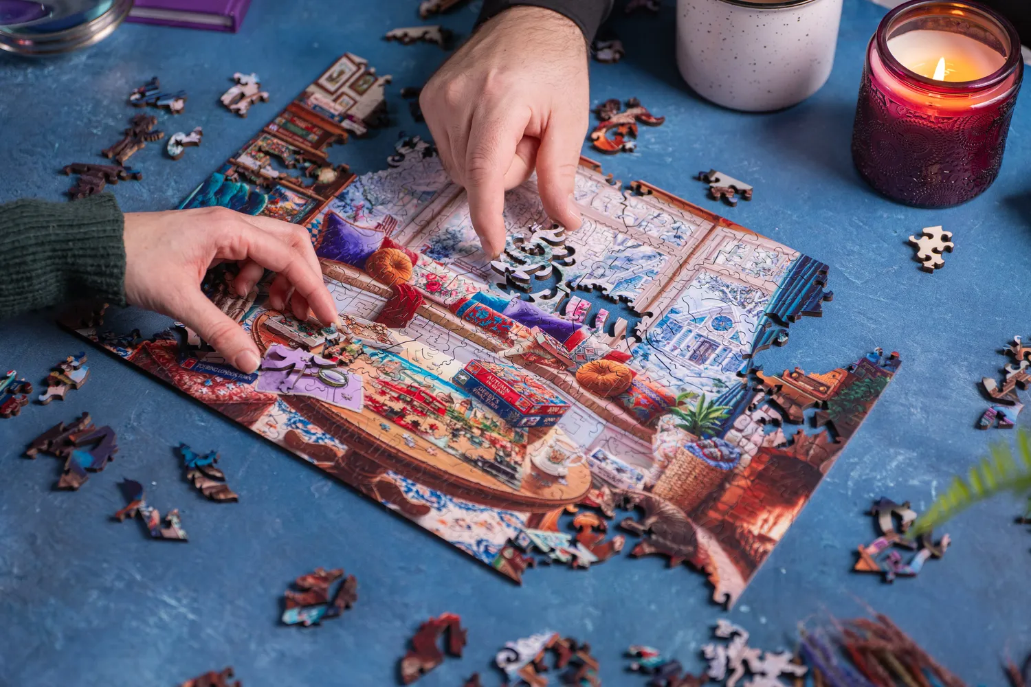 Mosaic Cozy Afternoon puzzle lemn 500 piese iarna