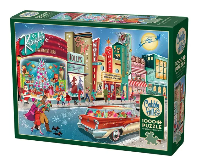 Cobble Hill Vintage Main Street puzzle 1000 piese Crăciun