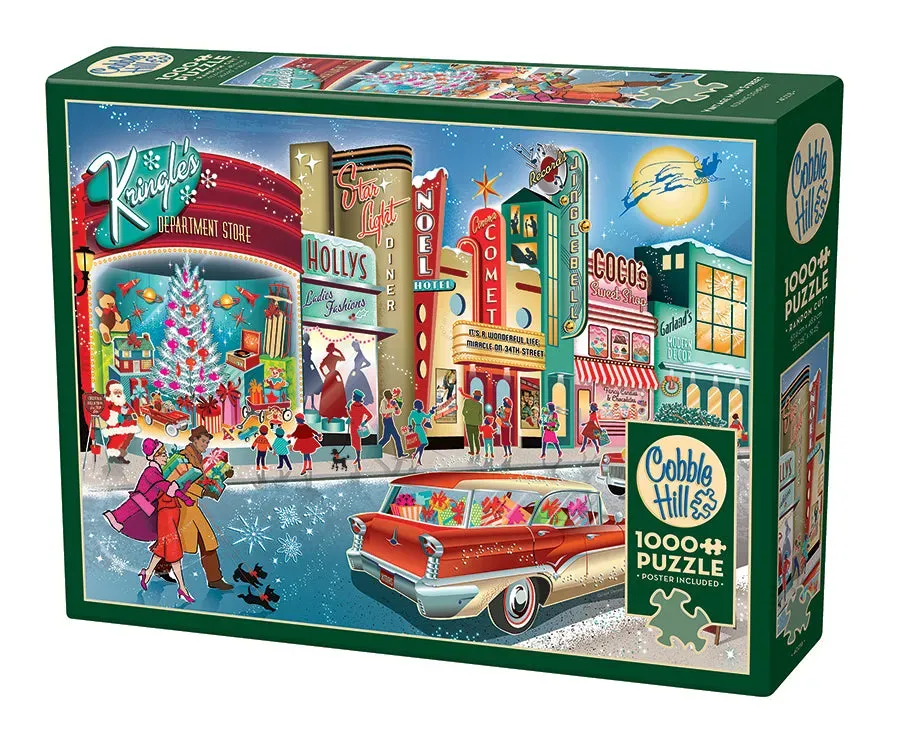 Cobble Hill Vintage Main Street puzzle 1000 piese Crăciun