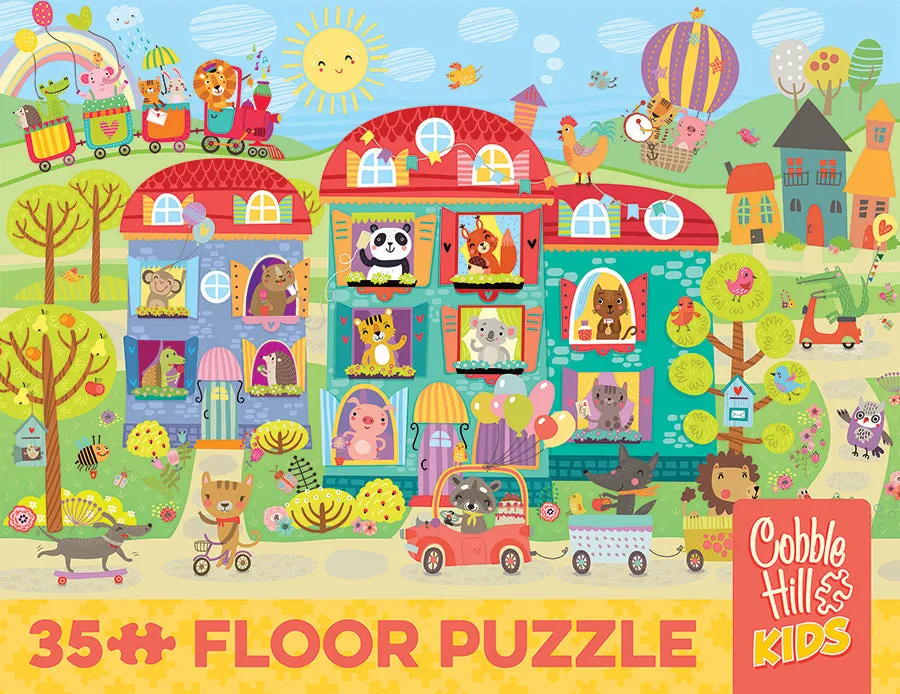 Cobble Hill Friendly Neighbors puzzle podea 35 piese animale