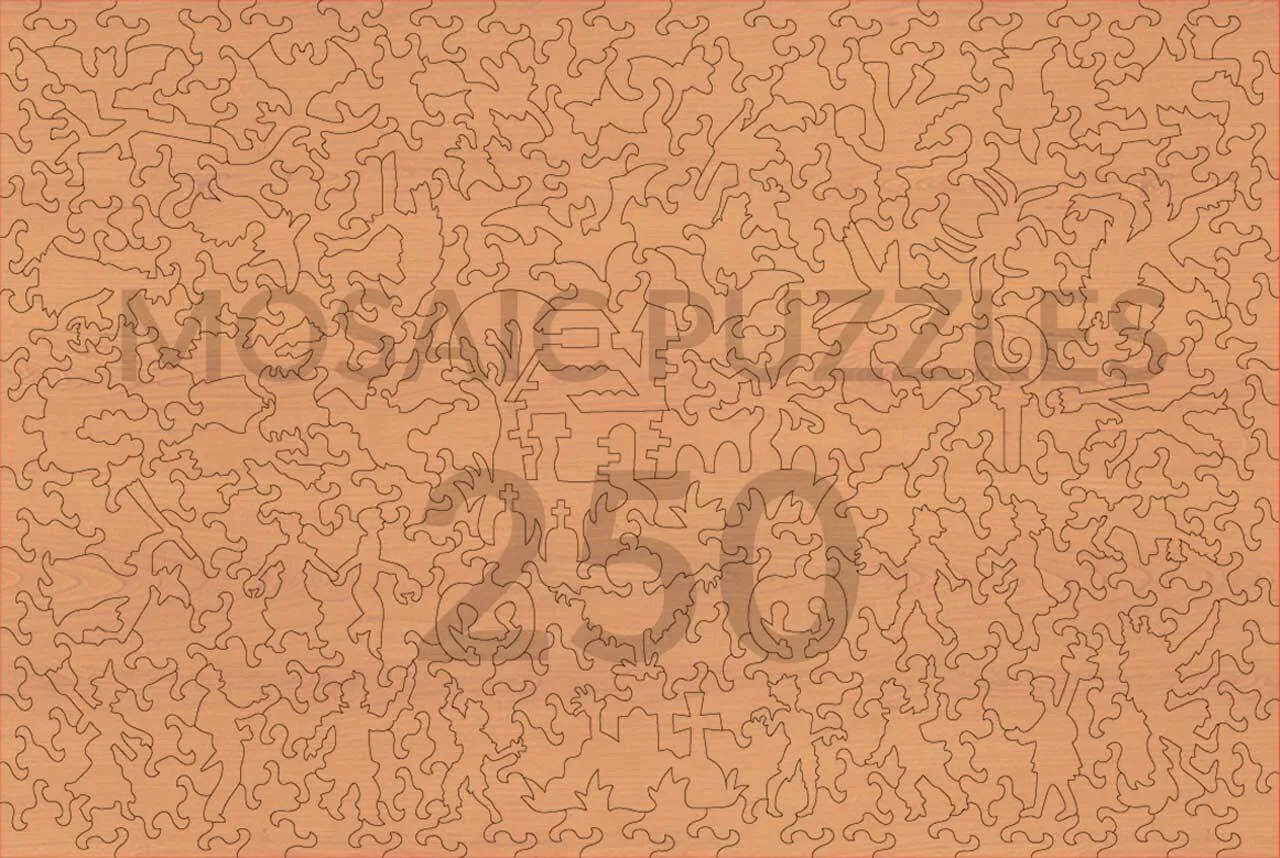 Mosaic Puzzles Headless Horseman puzzle din lemn 250 piese halloween