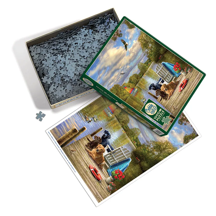 Cobble Hill Dog Day Afternoon puzzle 1000 piese cu câini