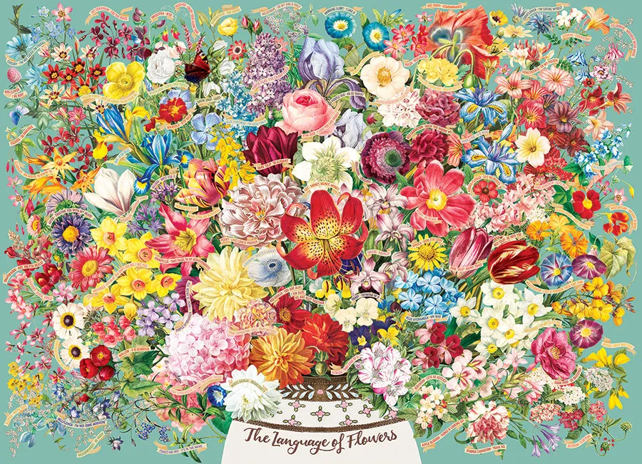 Cobble Hill The Language of Flowers puzzle 1000 piese flori