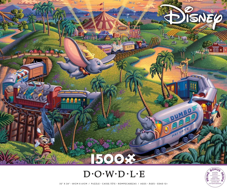 Ceaco Disney Dowdle Dumbo Flying Elephant puzzle 1500