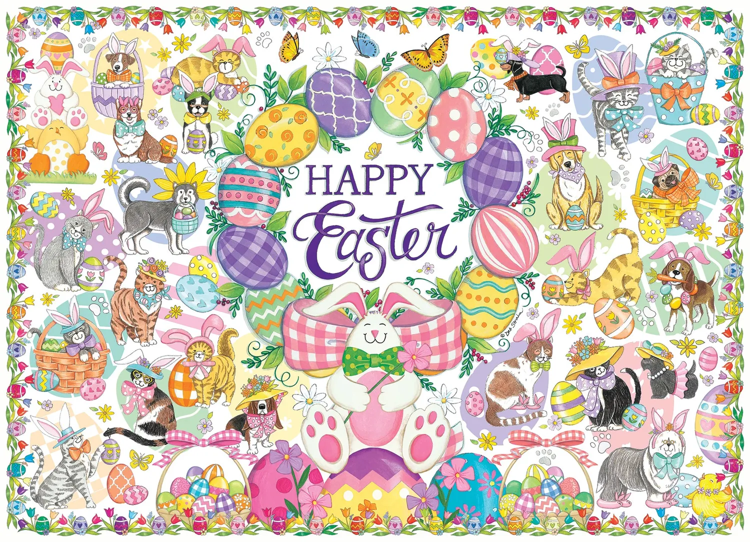 Cobble Hill Happy Easter puzzle familie 350 piese Paște