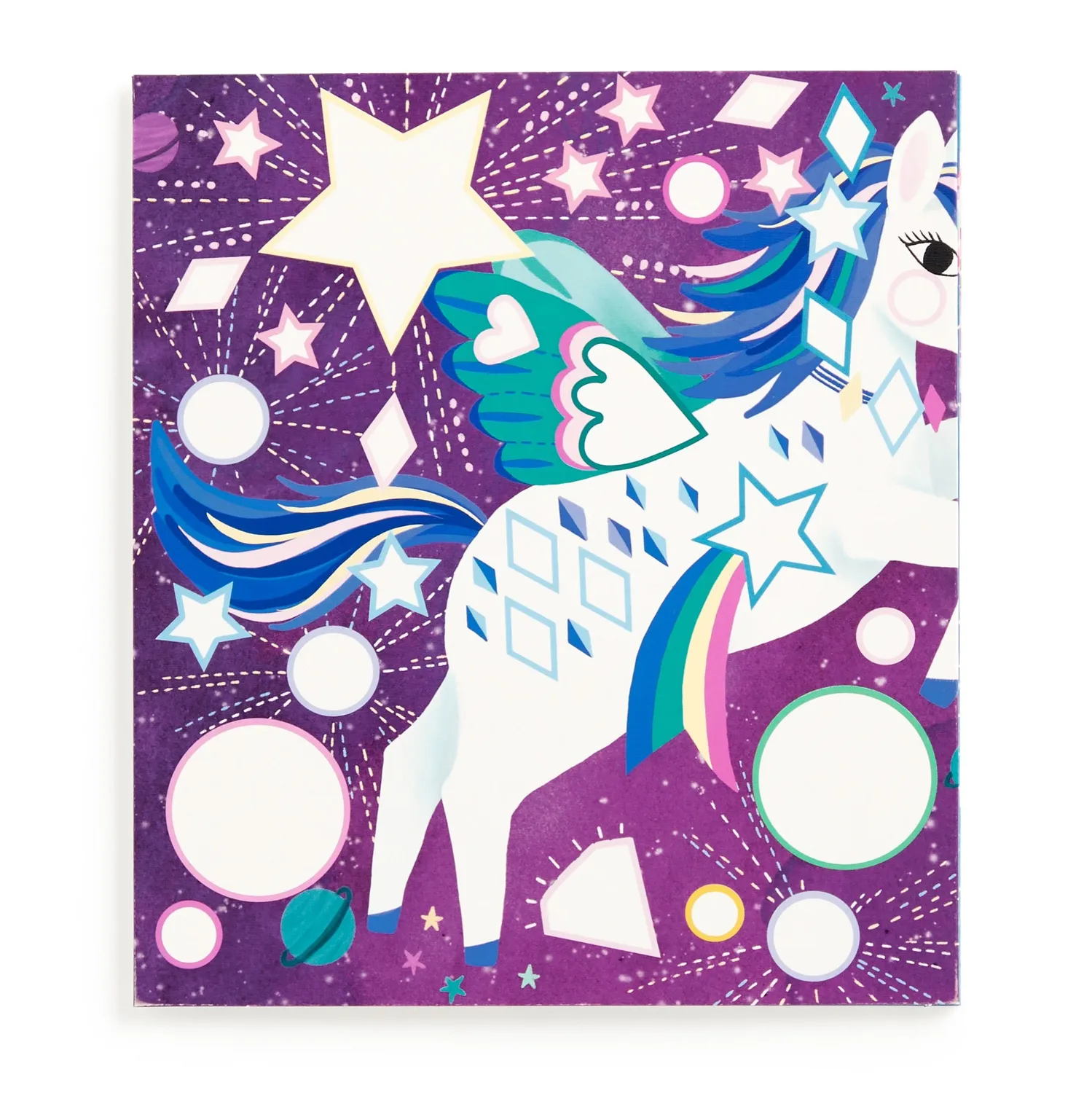 Mudpuppy Unicorn Magic poster cu stickere sclipici