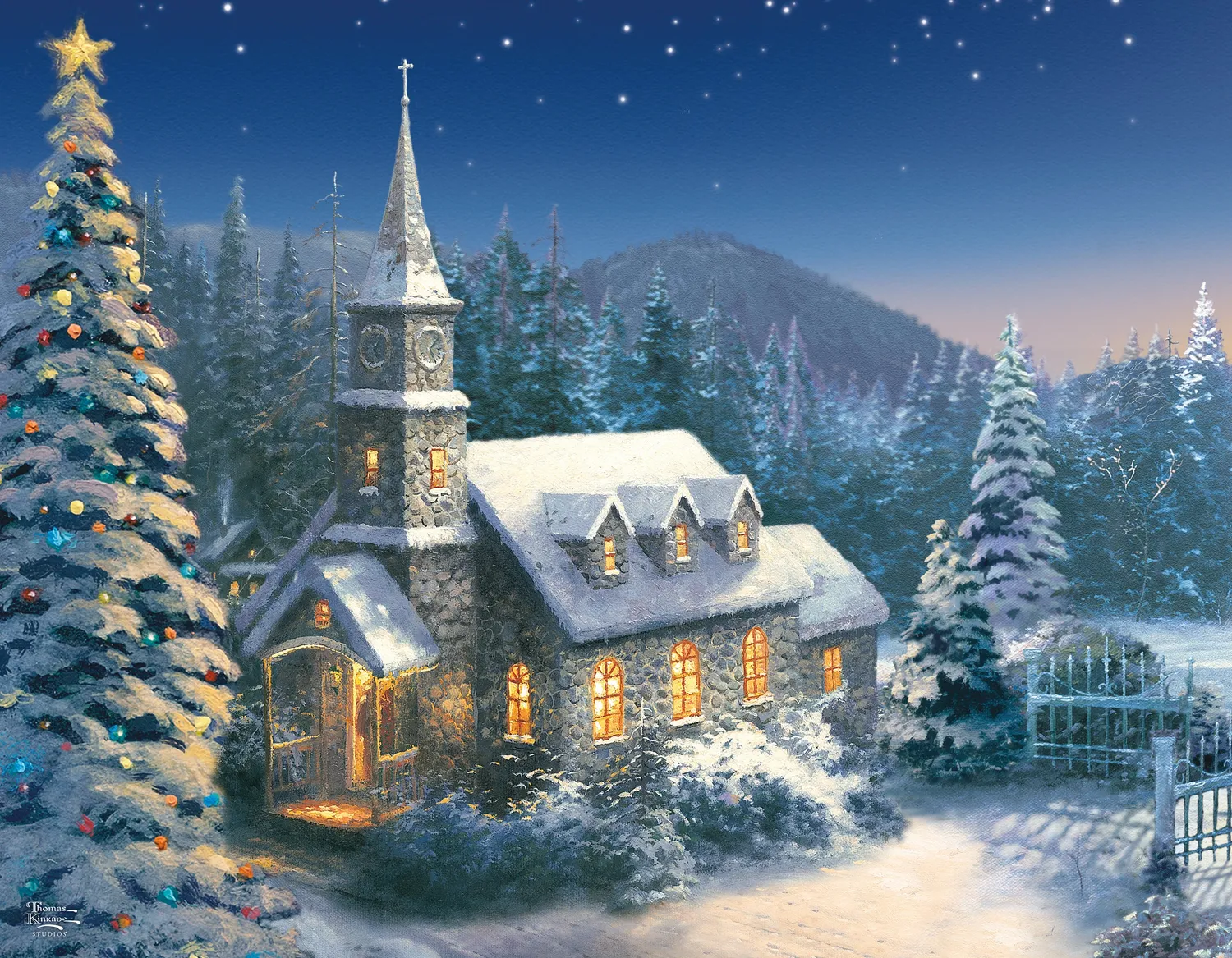 Ceaco Thomas Kinkade Holiday Multipack puzzle 4x500 iarnă