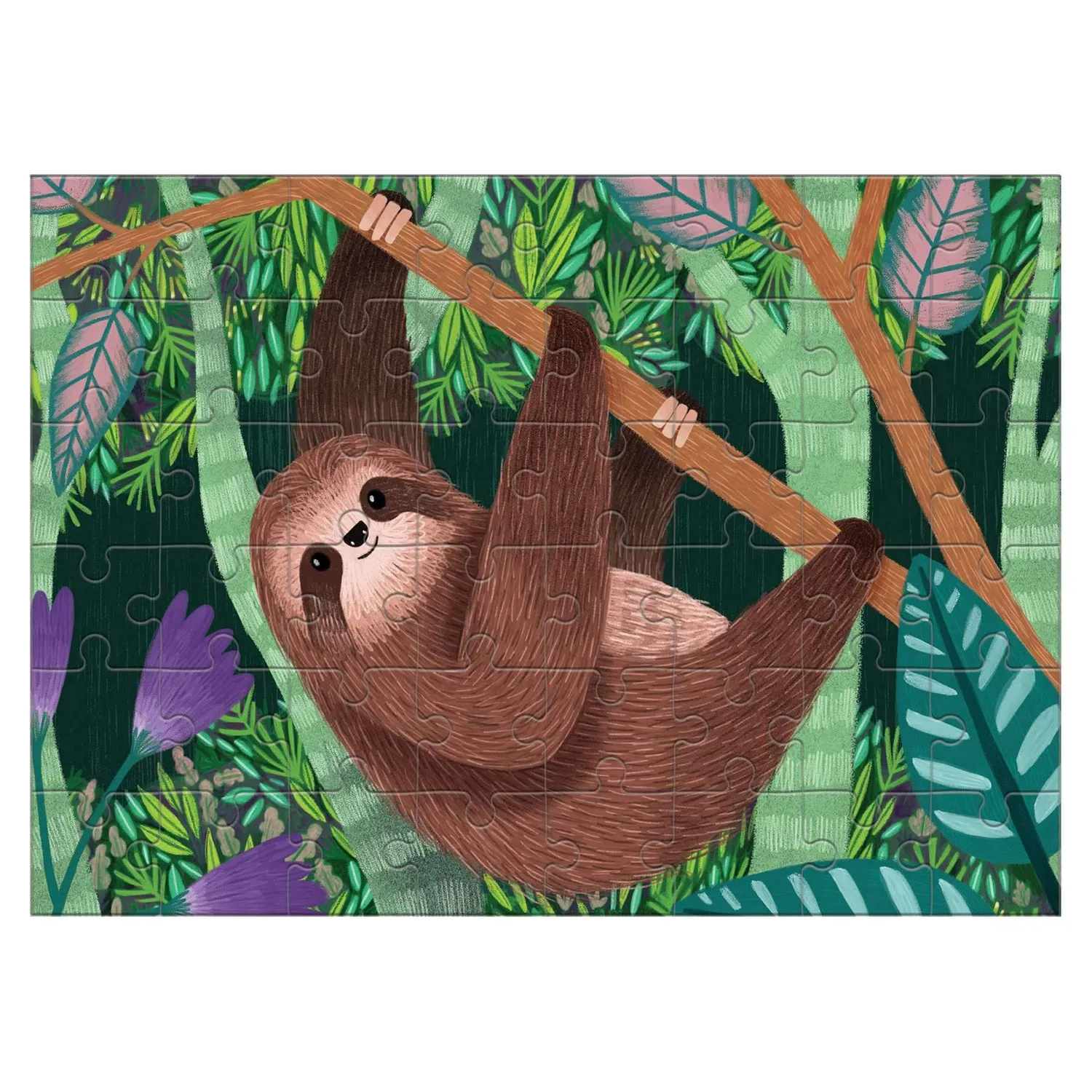 Mudpuppy Three-Toed Sloth puzzle mini 48 piese