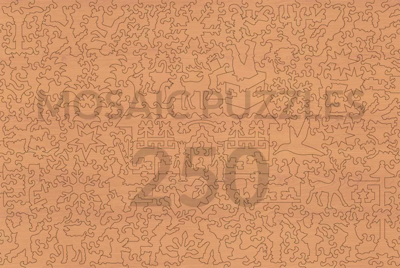 Mosaic Puzzles Wintry Town puzzle lemn 500 piese Crăciun