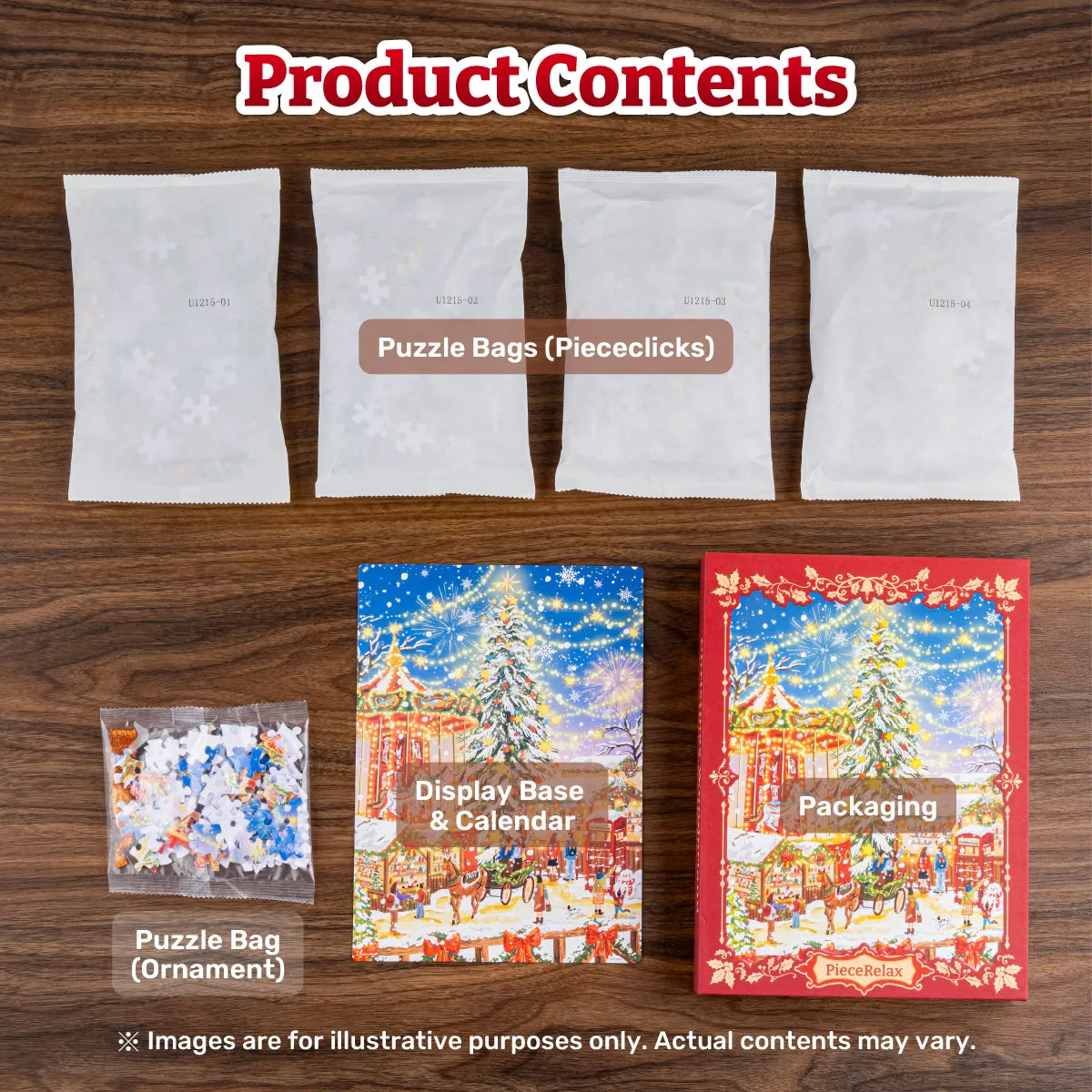 PieceRelax PieceClicks U1215 puzzle 1008 piese set Crăciun