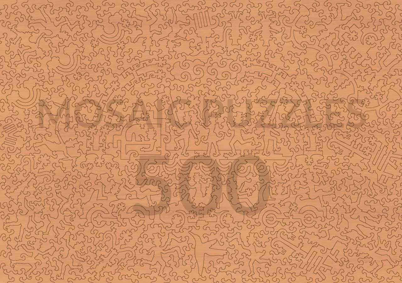 Mosaic Puzzles Celtic Knots and Shamrocks puzzle lemn 500 piese verde