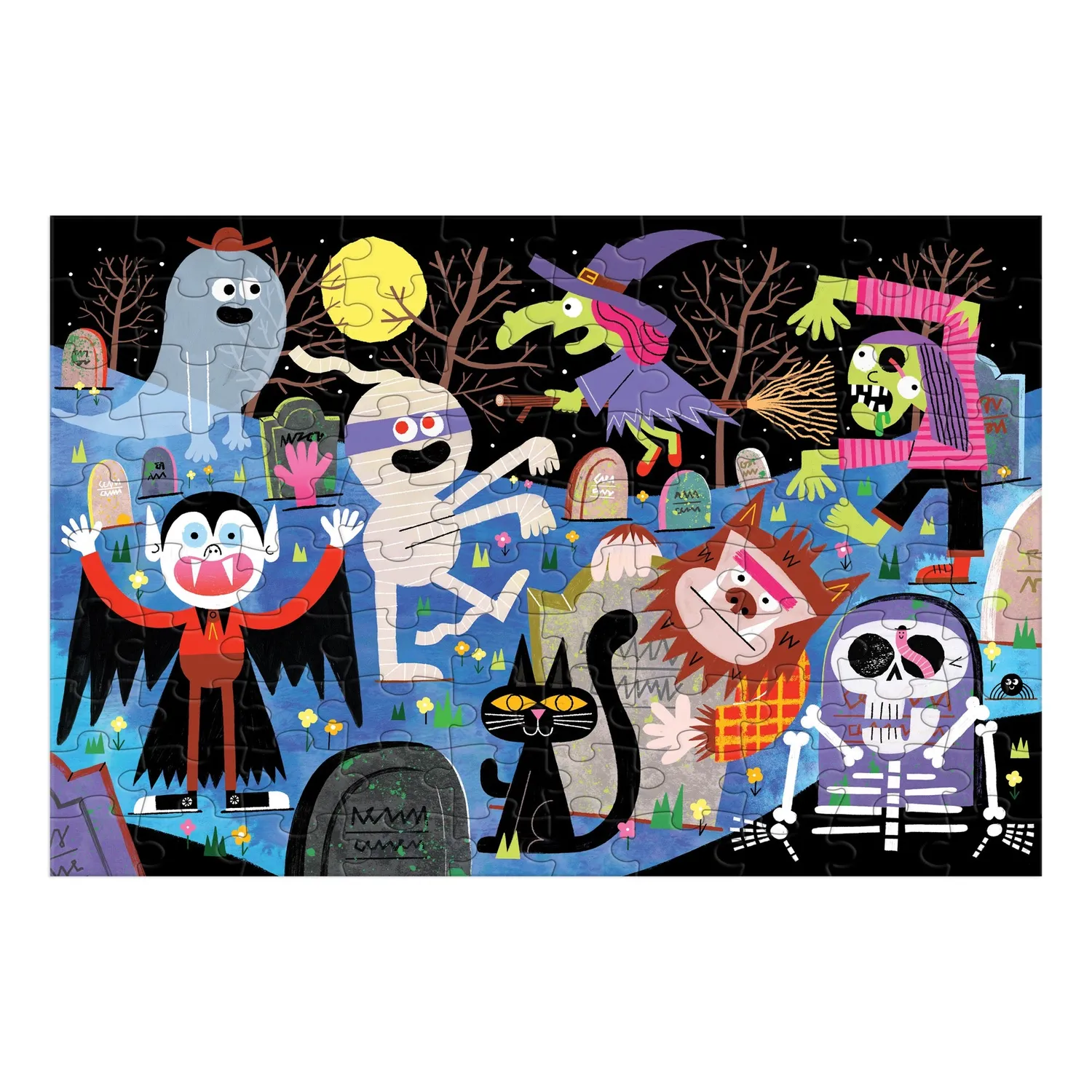 Mudpuppy Haunted Graveyard puzzle 100 piese fosforescent