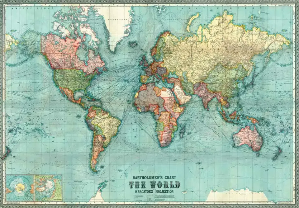 Mosaic Puzzles A Map of the World in 1914 puzzle lemn 500 piese harta
