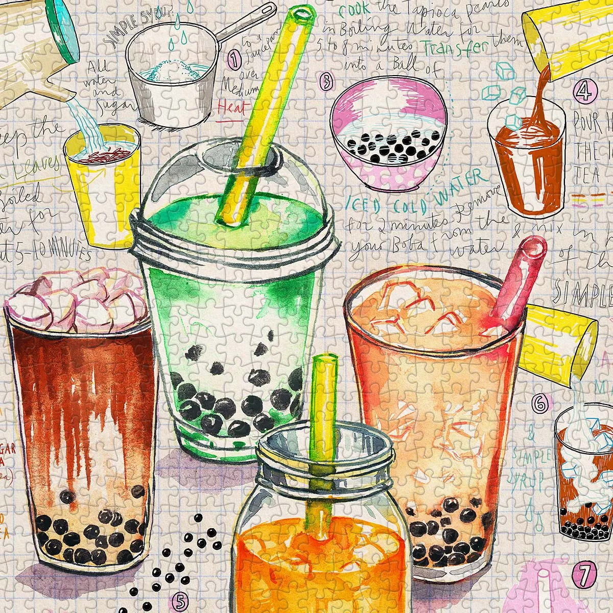 PieceRelax PieceClicks U1083 puzzle 1008 piese Bubble Tea