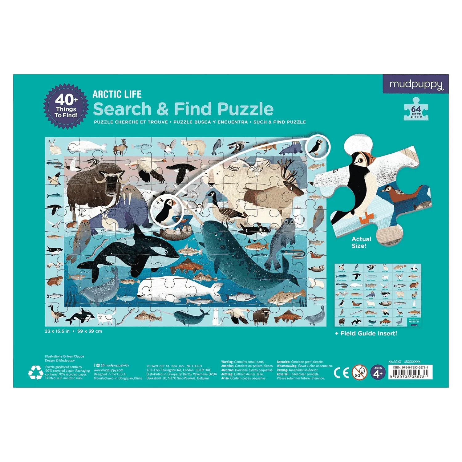 Mudpuppy Arctic Life Search & Find puzzle 64 piese arctic