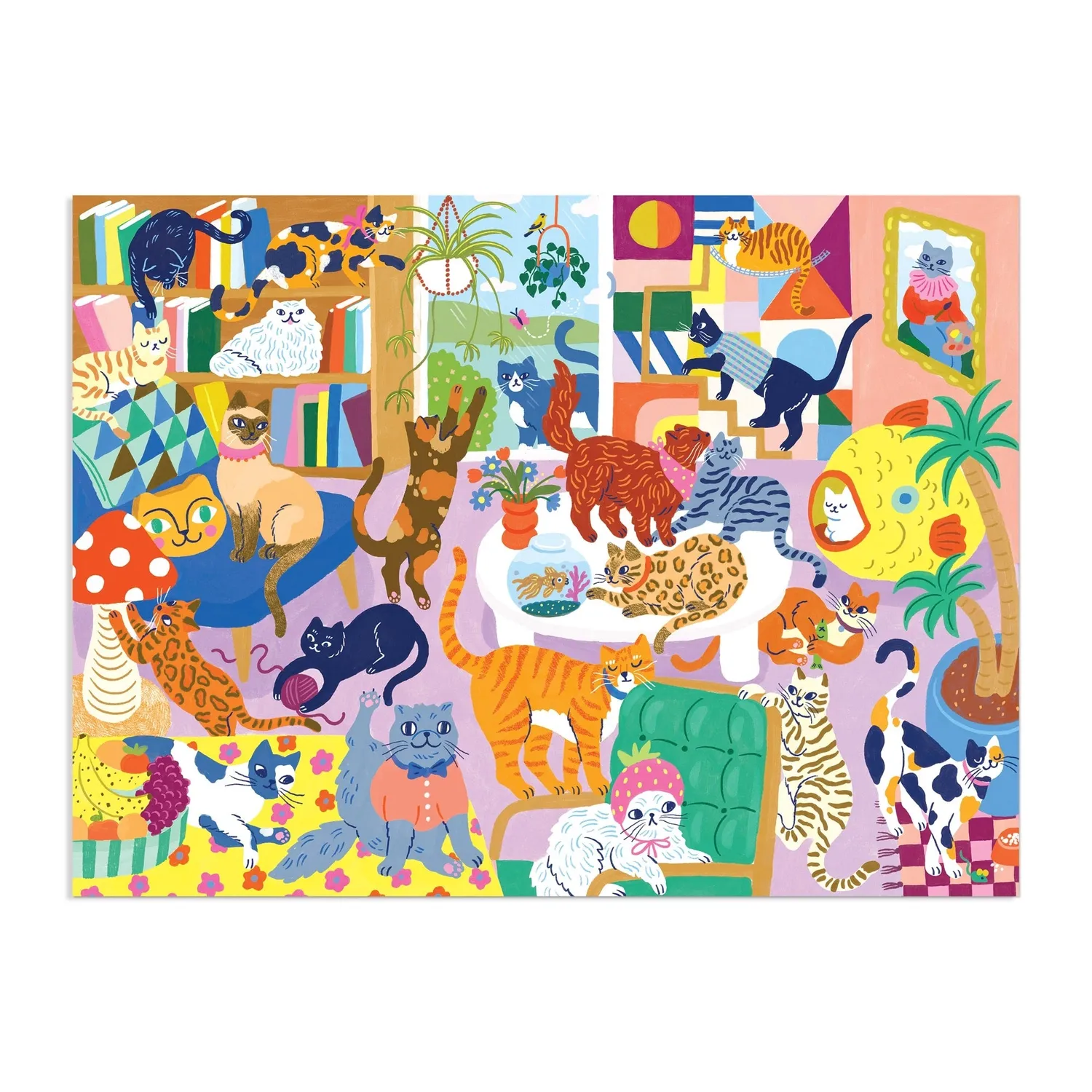 Mudpuppy Cozy Cat Club puzzle 1000 piese pisici