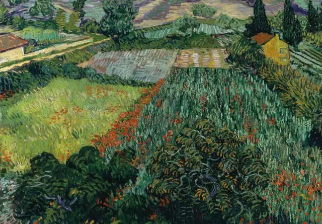 Mosaic Puzzles Field with Poppies Van Gogh puzzle lemn 1000 piese