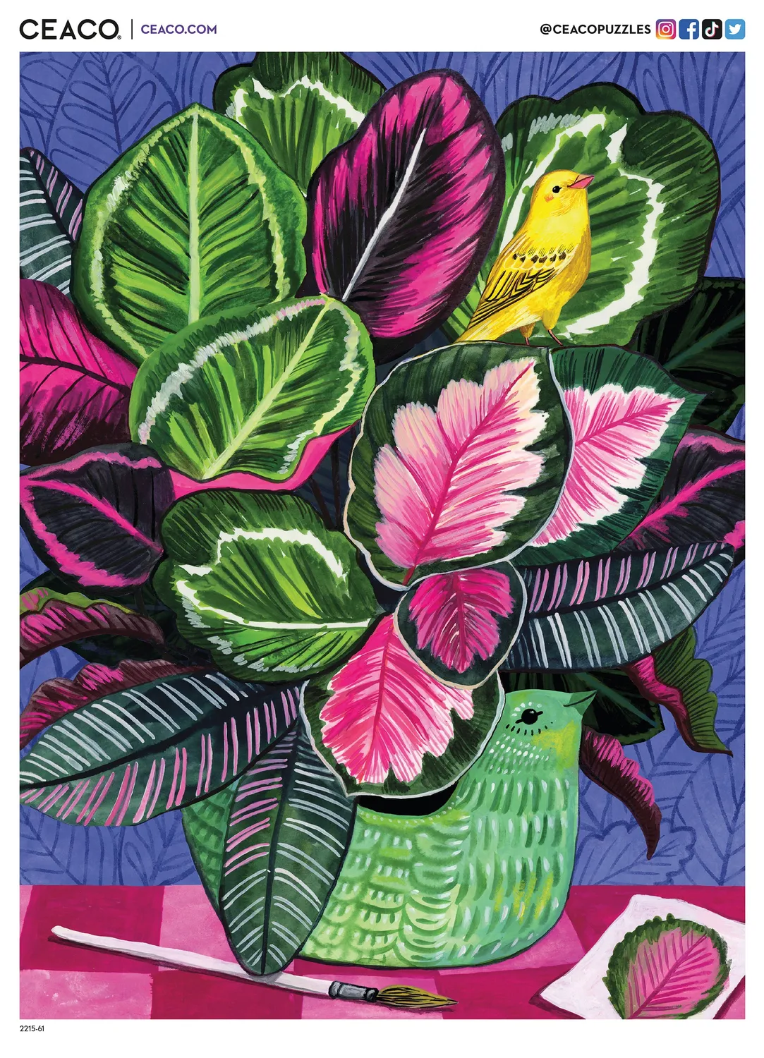 Ceaco Calathea and Birds puzzle 300 piese plante