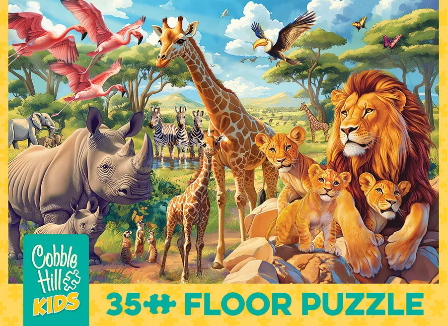 Cobble Hill African Plains puzzle podea 35 piese copii