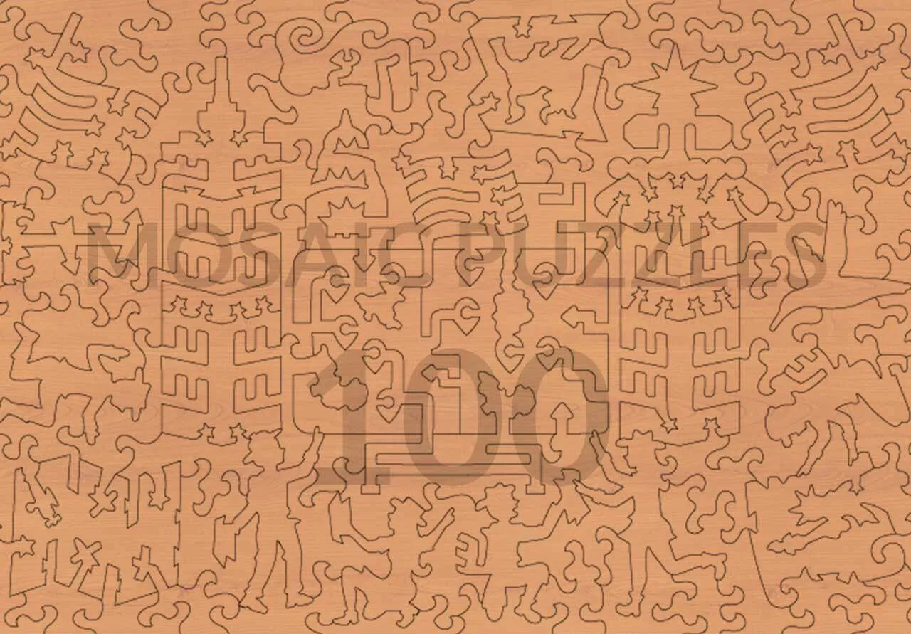 Mosaic Puzzles Map of America Wonderland puzzle lemn 100 piese harta