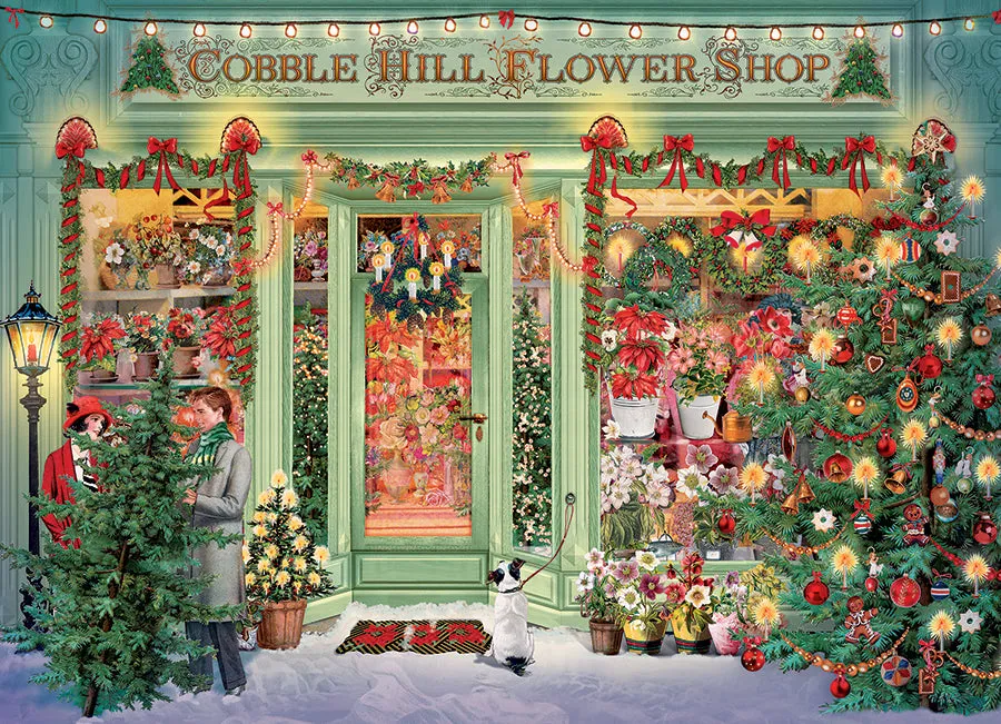 Cobble Hill Christmas Flower Shop puzzle 1000 piese Crăciun