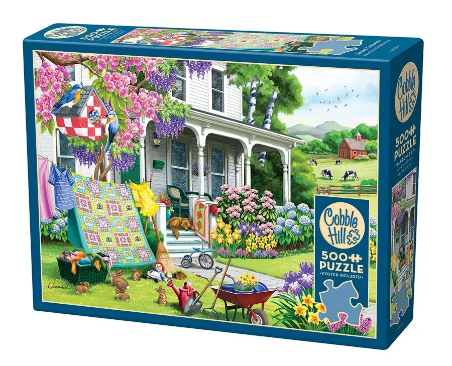 Cobble Hill Spring Cleaning puzzle 500 piese ferma