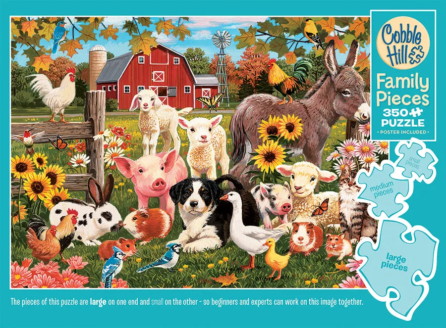 Cobble Hill Family Farm 47037 puzzle 350 piese fermă