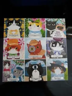 Mudpuppy Bookish Cats puzzle 500 piese pisici