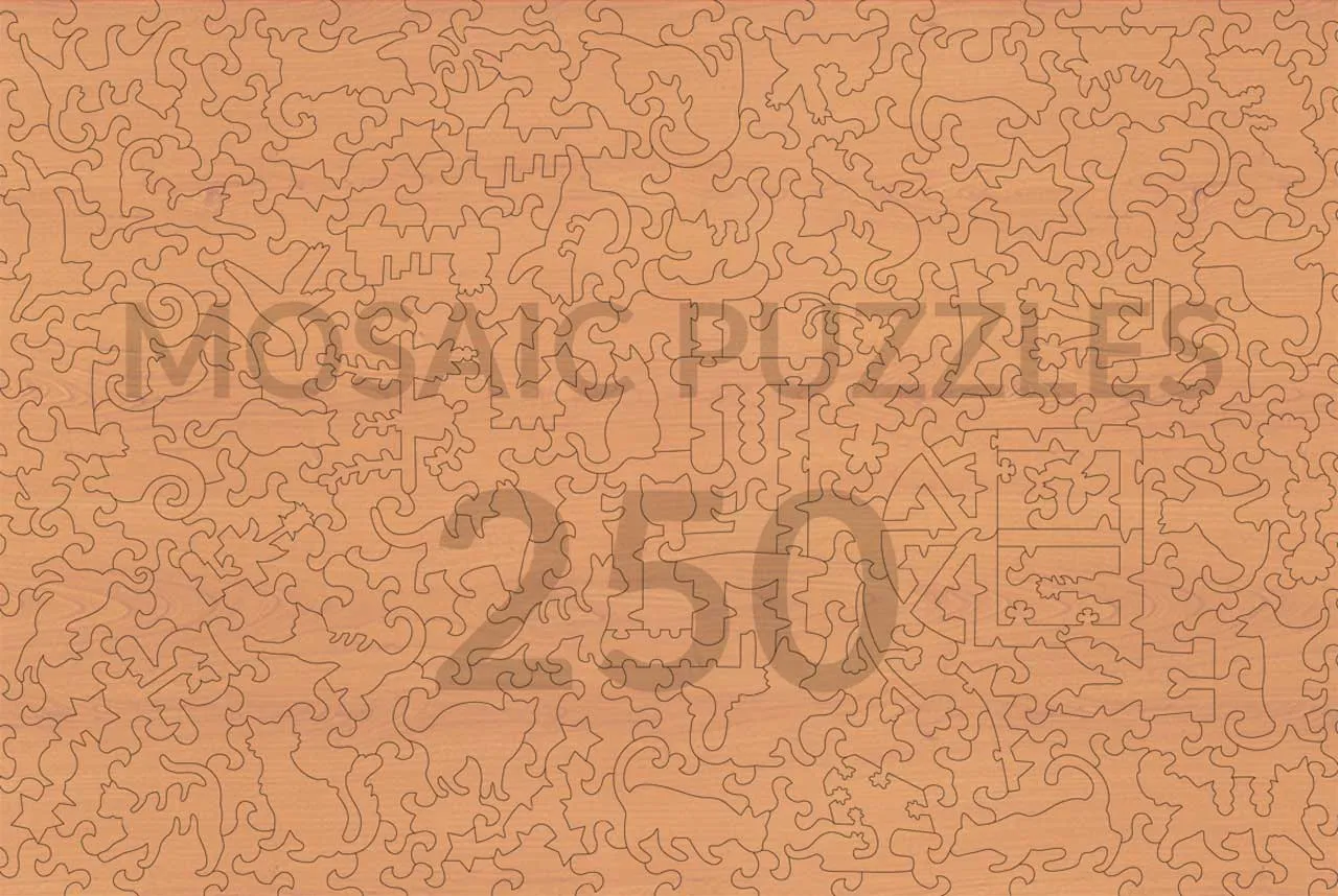 Mosaic Puzzles The Koi and the Kitty Encounter puzzle lemn 100 piese japonez