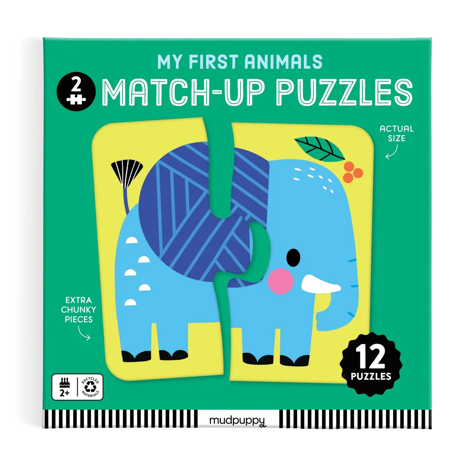 Mudpuppy My First Animals puzzle 12x2 piese 2+