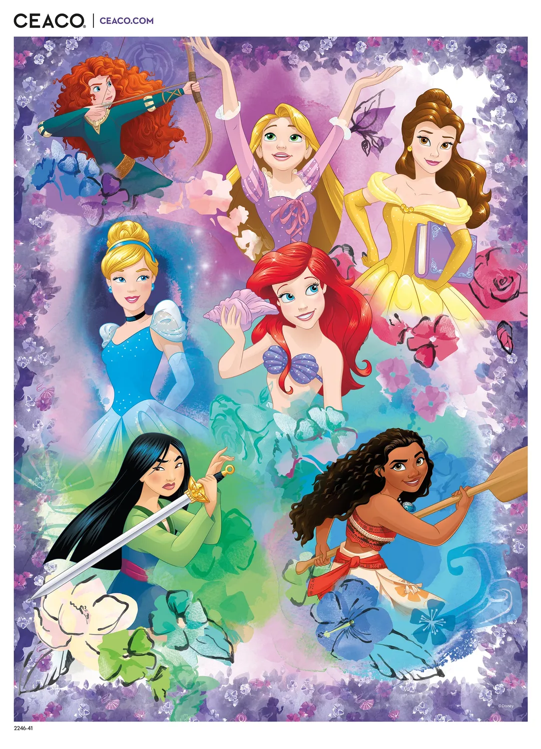 Ceaco Purple Princess Collage puzzle 300 piese mari Disney