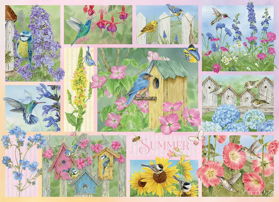 Cobble Hill Garden Birds in Summer puzzle 500 piese