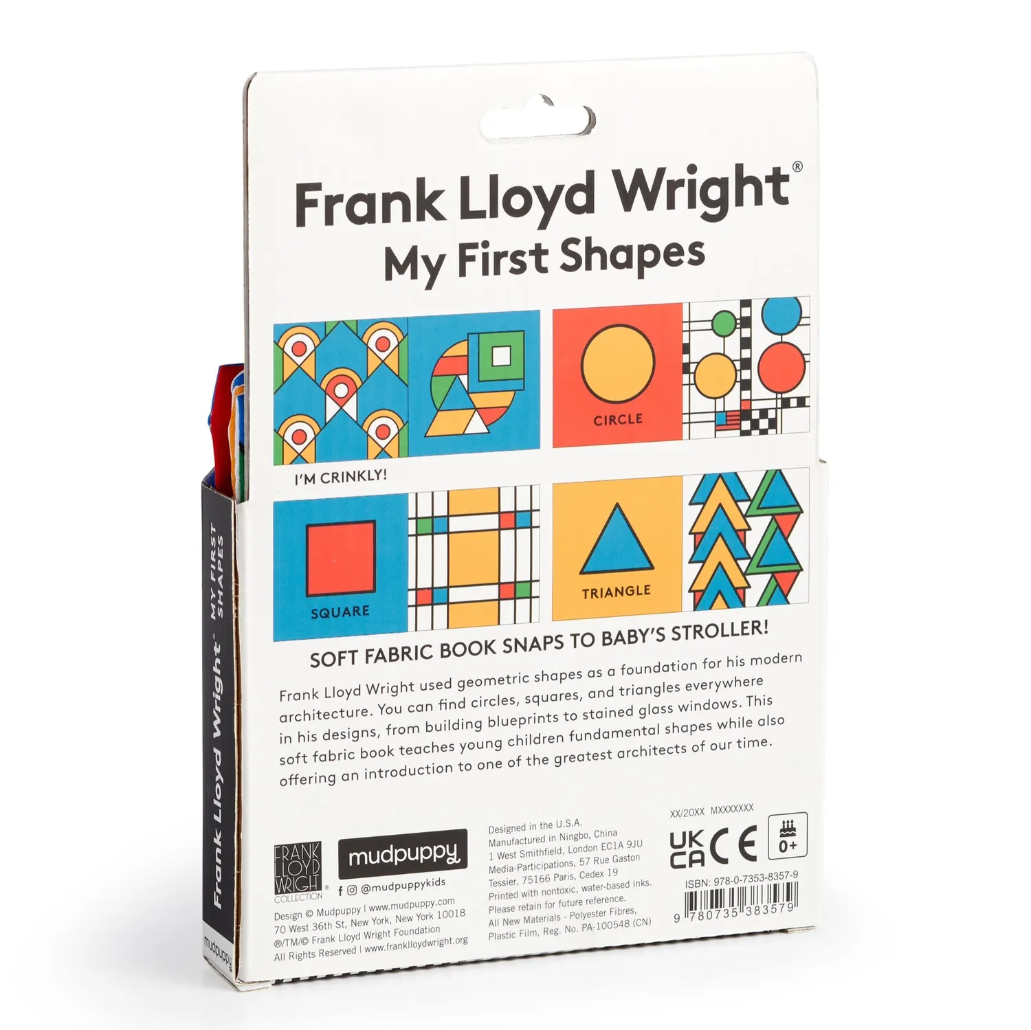 Mudpuppy Frank Lloyd Wright My First Shapes carte textila forme