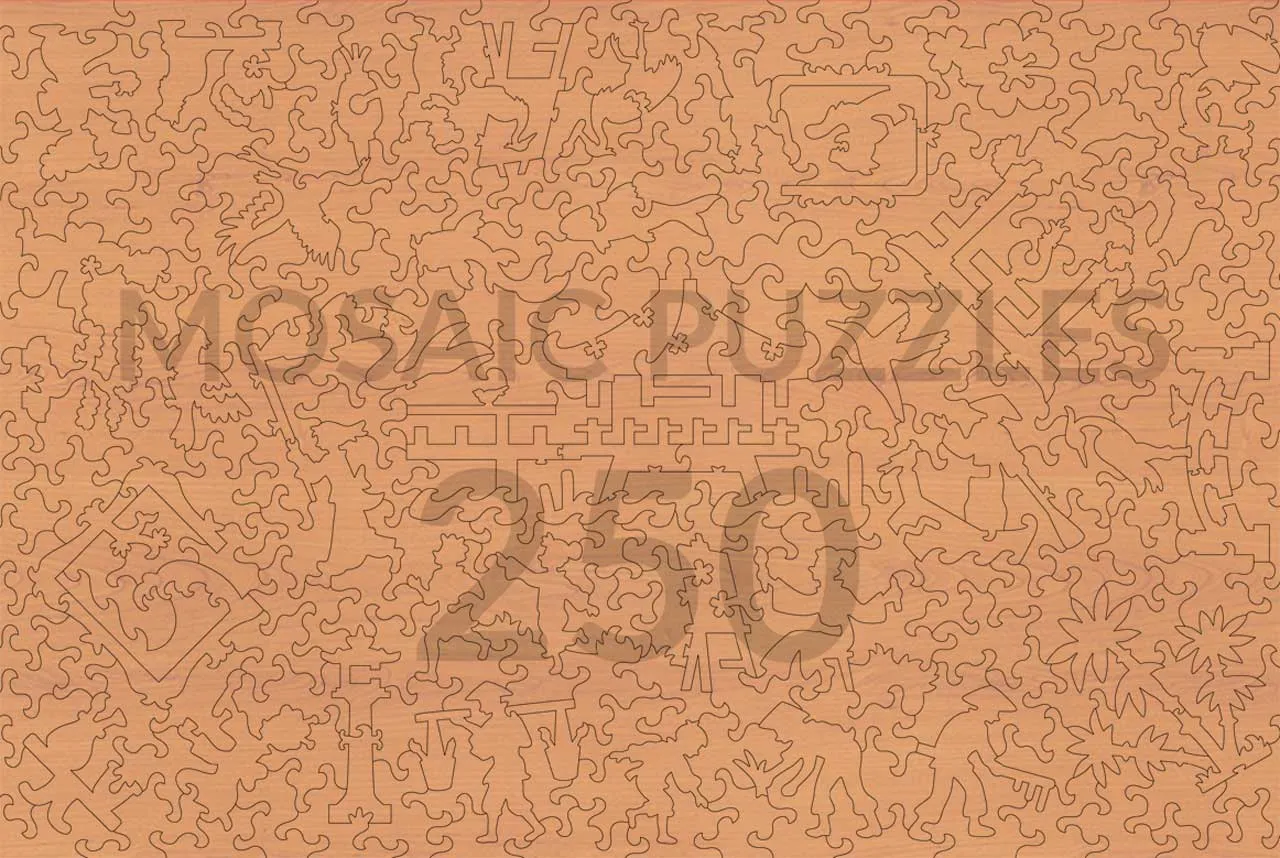 Mosaic Puzzles Tiger Ryokoku puzzle lemn 500 piese japonez