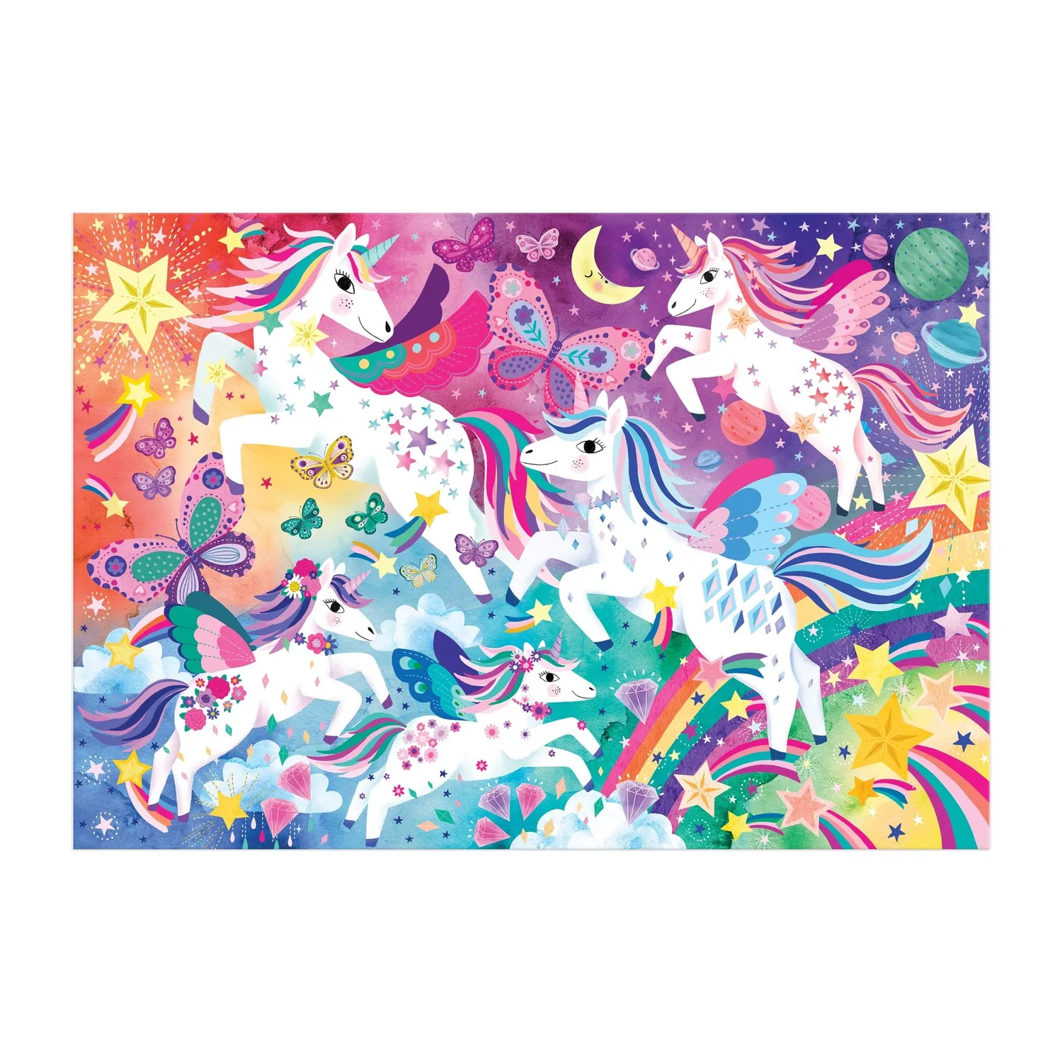 Mudpuppy Unicorn Magic puzzle 100 piese unicorni