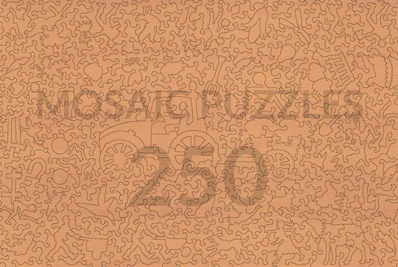 Mosaic Puzzles A Day on the Farm puzzle lemn 500 piese ferma