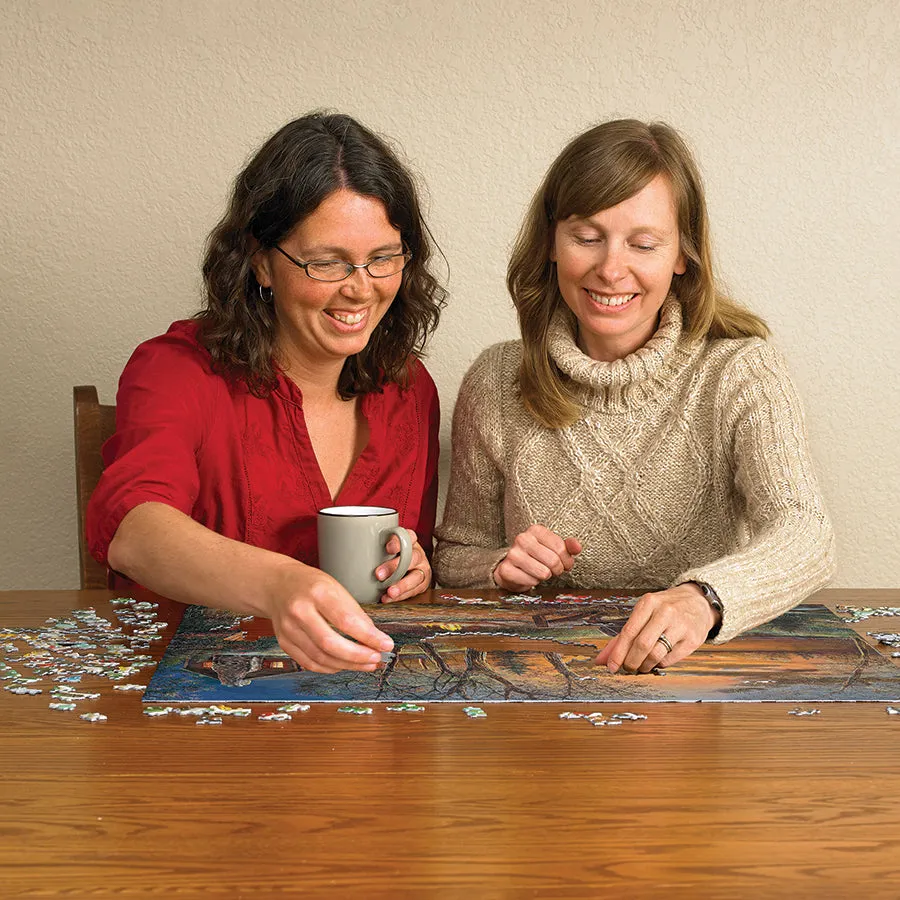 Cobble Hill Fireside puzzle 500 piese foc tabara