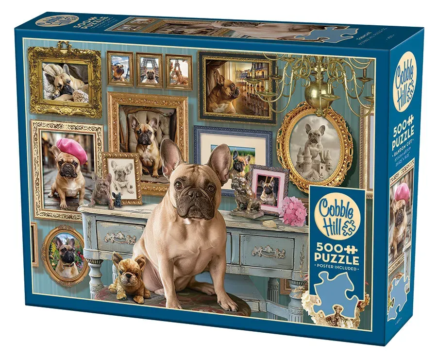 Cobble Hill Frenchie puzzle 500 piese caini