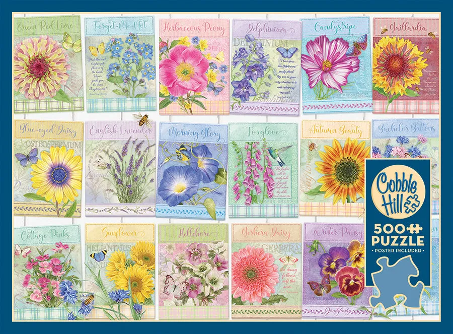 Cobble Hill Seed Packets puzzle 500 piese flori