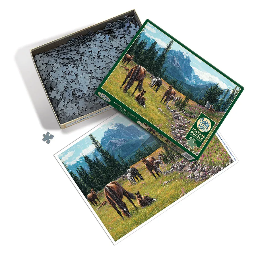 Cobble Hill Horse Meadow puzzle 1000 piese cai peisaj