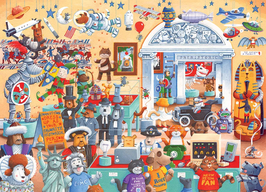 Cobble Hill Family Pieces Cats and Dogs Museum puzzle 350 piese