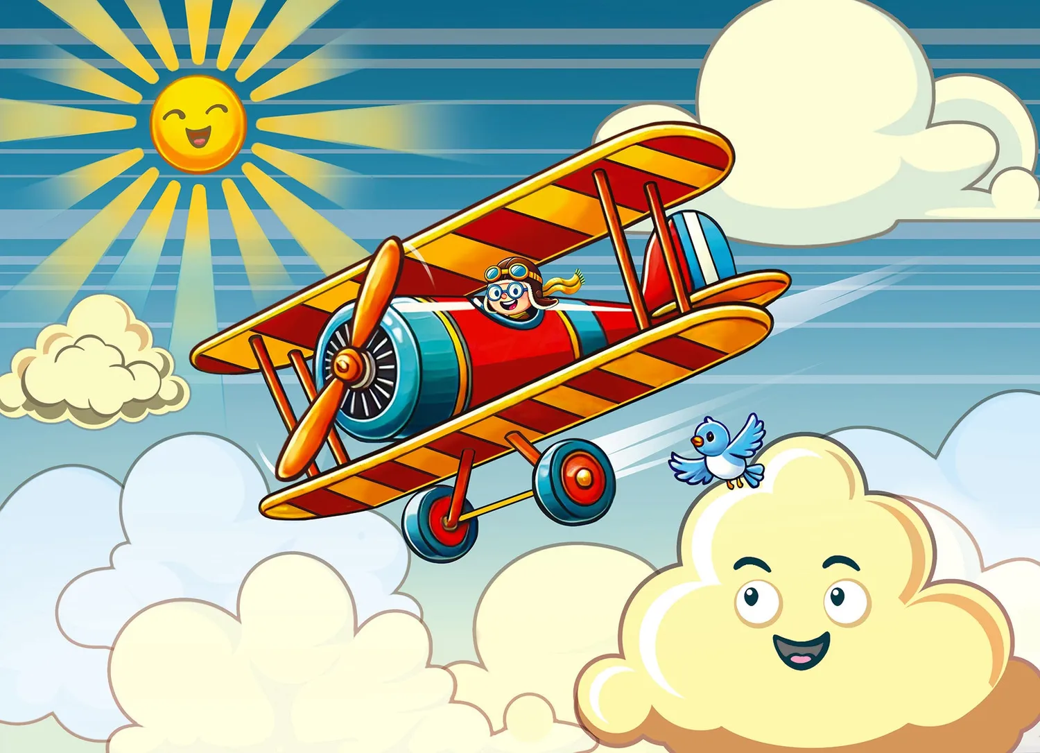 Cobble Hill Happy Flight puzzle tavă 35 piese avion