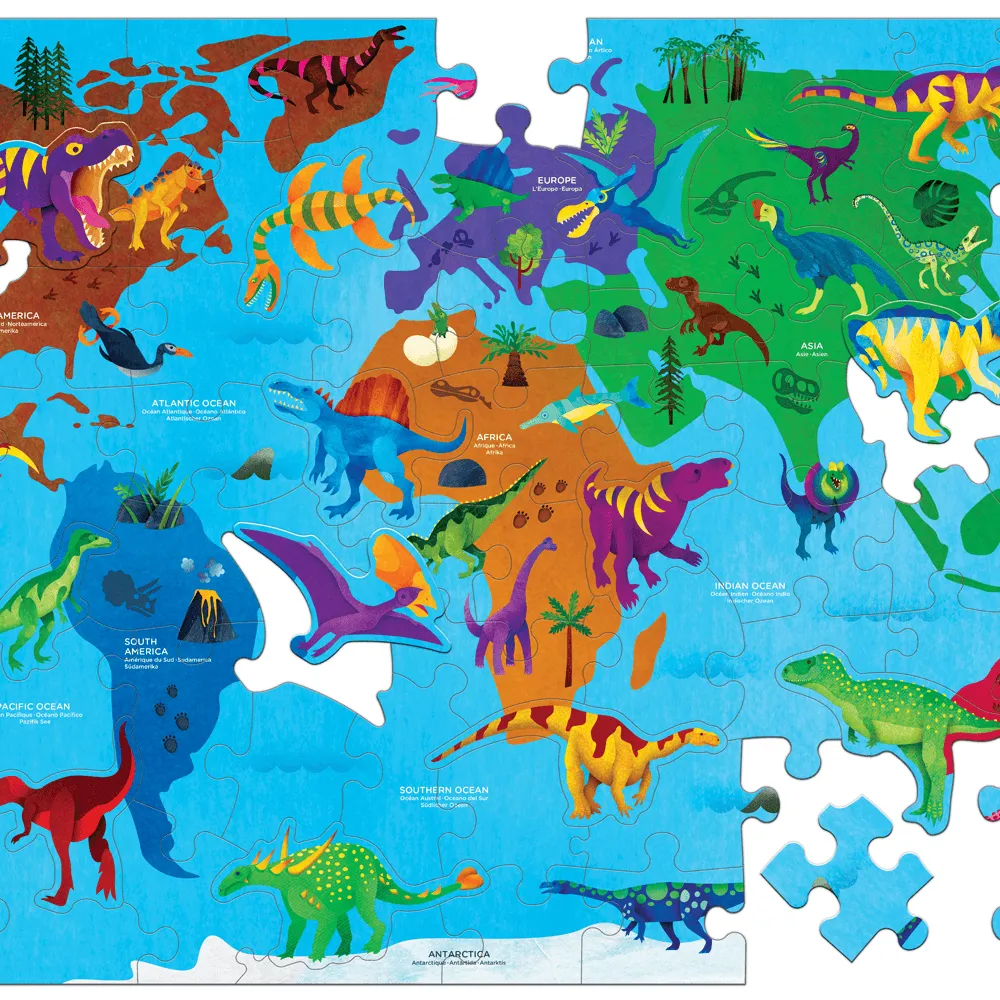 Mudpuppy Dinosaur World puzzle 80 piese dinozauri