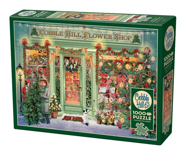 Cobble Hill Christmas Flower Shop puzzle 1000 piese Crăciun