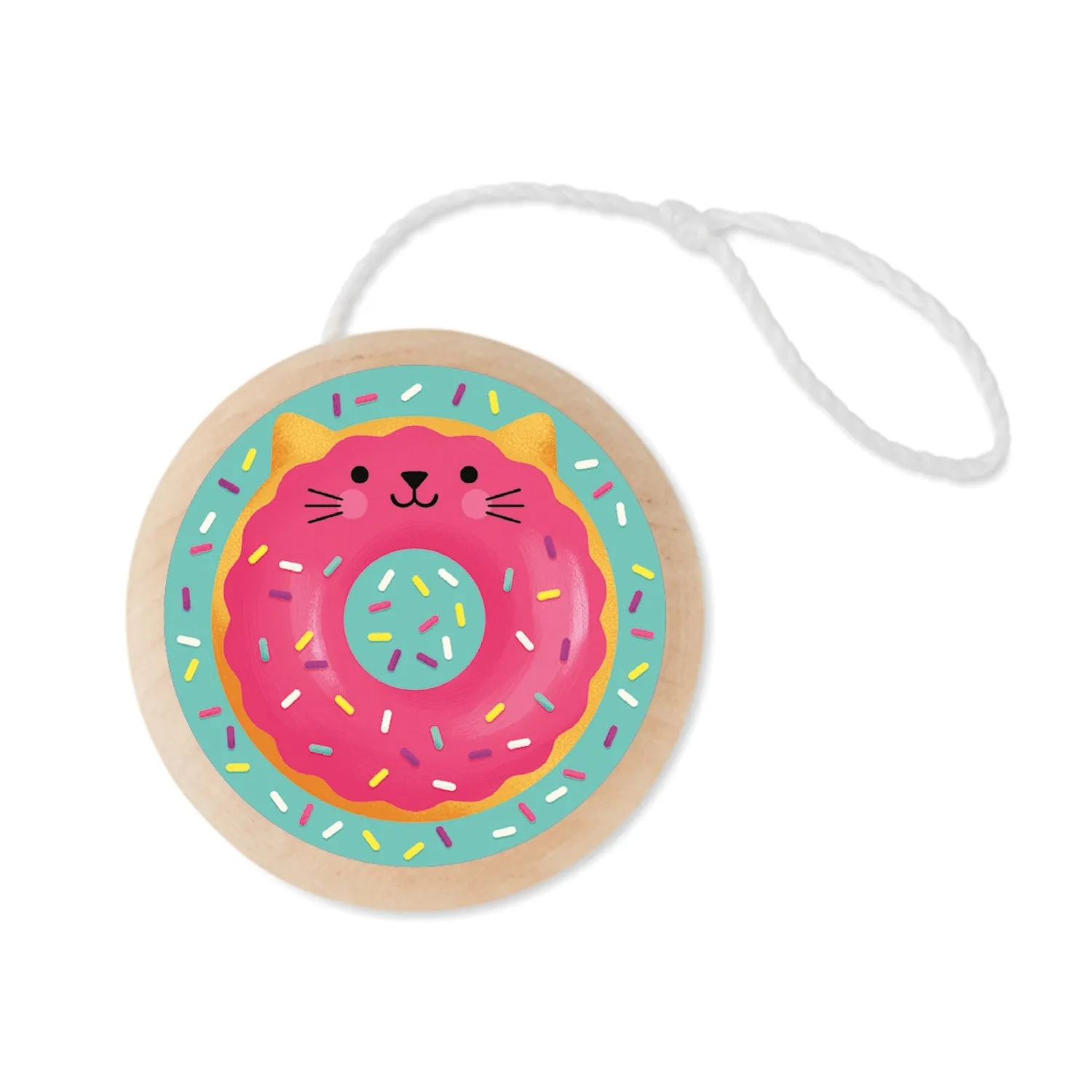 Mudpuppy Cat Donut yo-yo lemn cu pisică