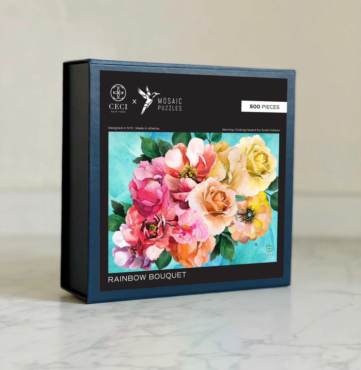 Mosaic Puzzles Rainbow Bouquet puzzle lemn 1000 piese buchet