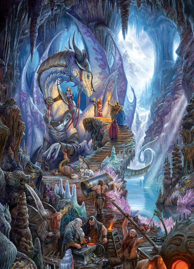 Cobble Hill Dragonforge puzzle 1000 piese fantasy dragon