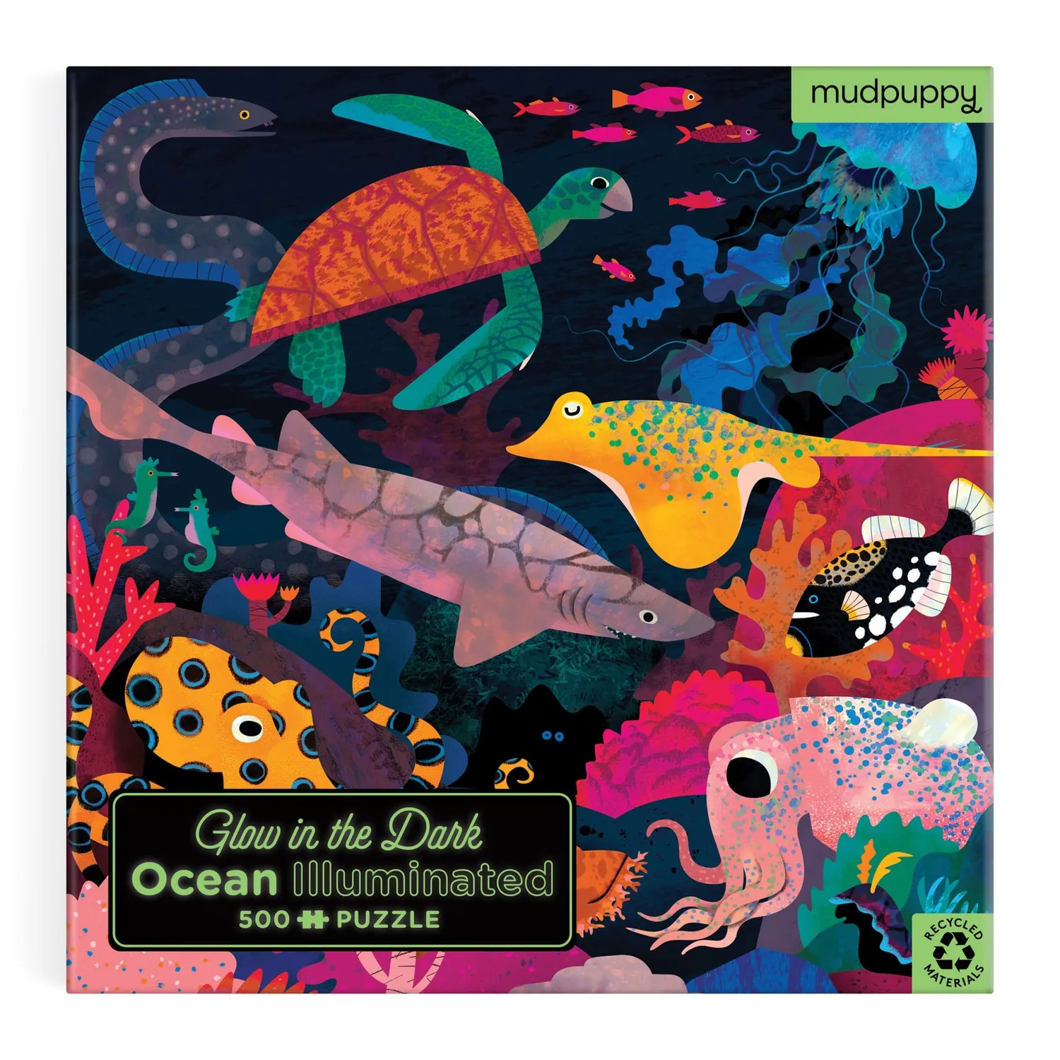 Mudpuppy Ocean Illuminated puzzle 500 piese fosforescent